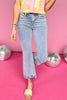 Mica Blue High Rise Flare Crop Jeans,  must have jeans, must have style, must have denim, spring fashion, spring style, street style, mom style, elevated comfortable, elevated style, shop style your senses by mallory fitzsimmons