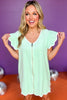 SSYS Light Mint Get Ready Robe ™ OUTLET *FINAL SALE*, SSYS the Label, Get Ready Robe, robe, ruffle sleeve robe, light mint Get Ready Robe, light mint robe, light mint ruffle sleeve robe, must have robe, elevated robe, elevated style, summer robe, summer style, outlet, Shop Style Your Senses by Mallory Fitzsimmons, SSYS by Mallory Fitzsimmons