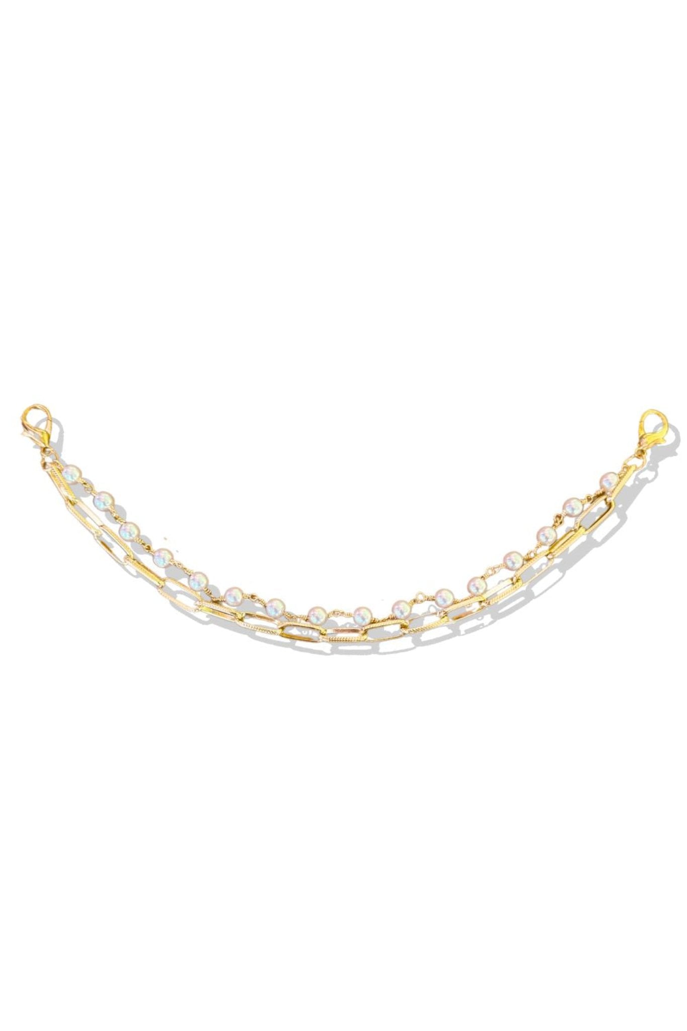 Gold Pearl Chainlink Hat Chain *FINAL SALE*