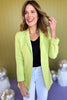 Lime Collared Long Sleeve Blazer Jacket *FINAL SALE* *Final Sale*, must have blazer, must have style, elevated blazer, elevated style, saturday steal, mom style, office style, work to weekend, shop style your senses by mallory fitzsimmons, ssys by mallory fitzsimmons