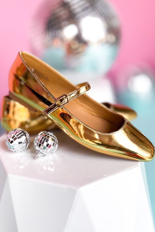 Gold Patent Mary Jane Ballet Flats *FINAL SALE*