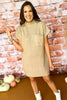 Tan Mock Neck Pocket Detail Short Sleeve Knit Dress, must have dress, must have style, fall style, fall fashion, elevated style, elevated dress, mom style, fall collection, fall dress, shop style your senses by mallory fitzsimmons