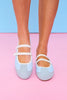 Shu Shop Light Blue Vintage Sneaker Mary Jane Flats