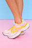 Multi Color Contrast Platform Sneakers