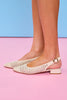 Bone Woven Slingback Sandals