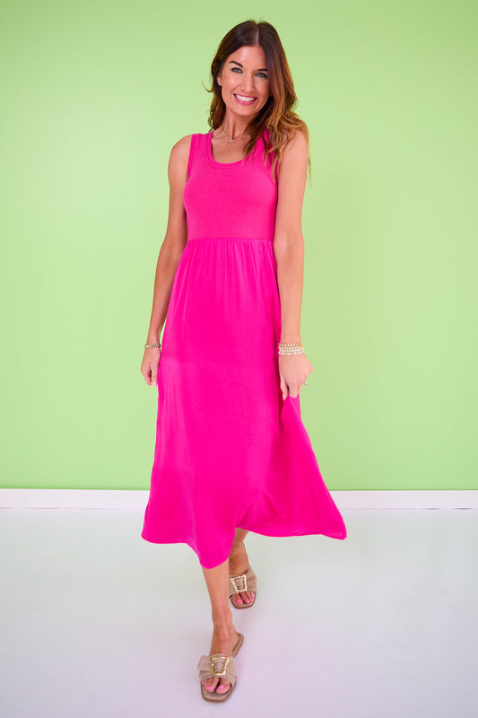 SSYS Helena Bra Tank Dress In Magenta