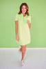 SSYS Zoey Short Sleeve Ruffle Collar Zip Air Dress In Lime