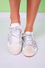 Shu Shop Light Grey Ballet Lace Up Sneakers
