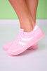 Pink Mesh Double Striped Sneakers