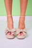 Natural Linen Bow Heels