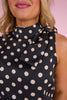 SSYS Claudia Polka Dot Bow Top In Black