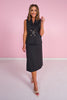 SSYS Jules Belted Sleeveless Vest In Black