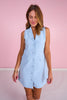 SSYS Jules Vest Sleeveless Dress In Light Blue