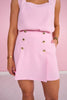 SSYS Jules Button Front Skort In Light Pink