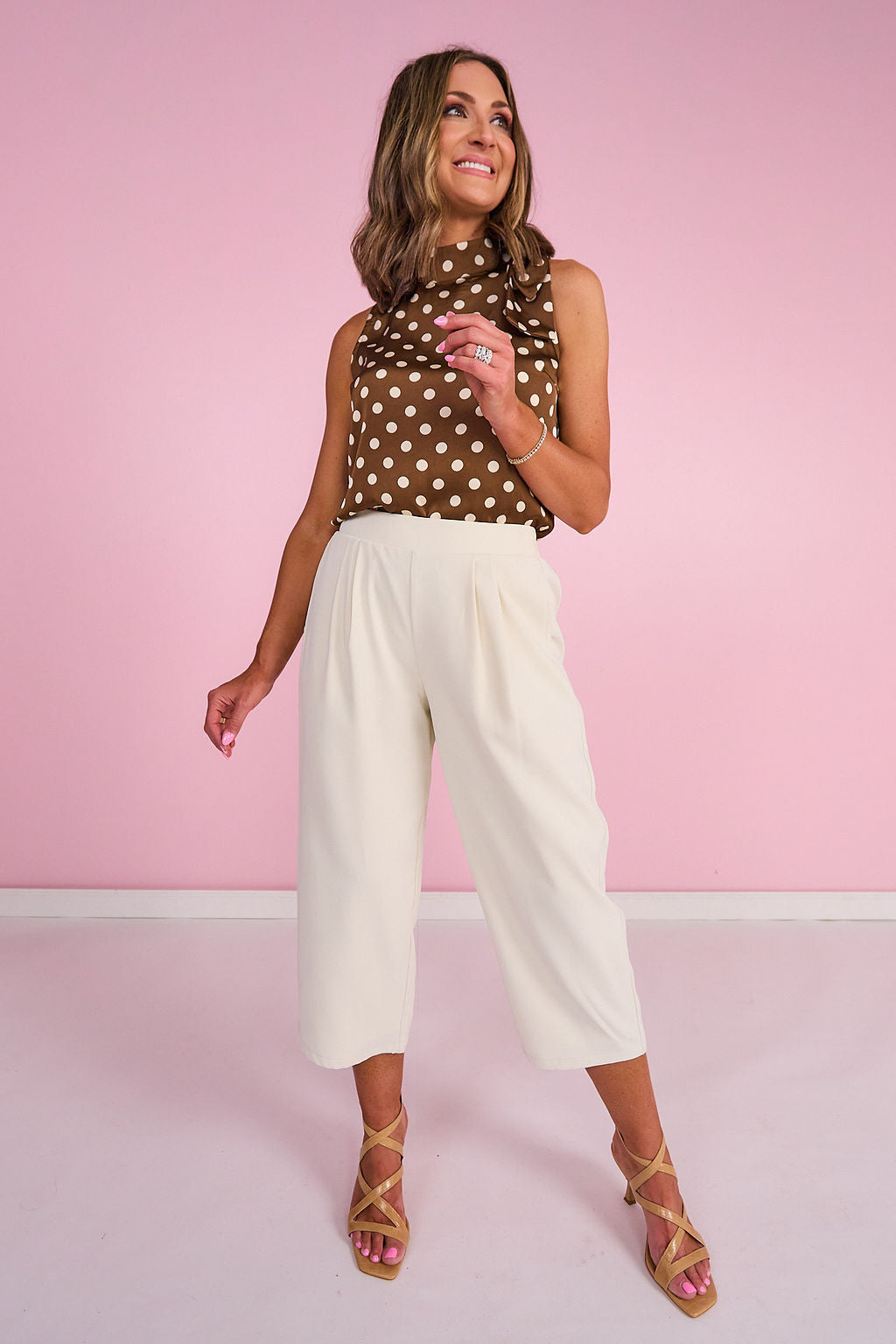 SSYS Jules Barrel Crop Trousers In Ivory