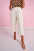 SSYS Jules Barrel Crop Trousers In Ivory