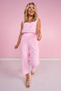 SSYS Jules Barrel Crop Trousers In Light Pink