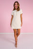 SSYS Jules Short Sleeve Peter Pan Dress In Ivory