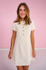 SSYS Jules Short Sleeve Peter Pan Dress In Ivory