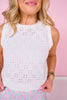 SSYS Eyelet Muscle Tank Active Top In White