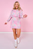 SSYS Pastel Mixed Print Quilted Skort Set