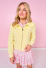 SSYS Lucy Lightweight Full Zip Scallop Collar In Butter Yellow