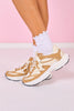 Camel Contrast Platform Sneakers