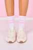 SSYS Light Pink Stripe Chunky Knit Socks