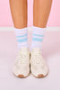 SSYS Light Blue Stripe Chunky Knit Socks