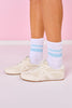 SSYS Light Blue Stripe Chunky Knit Socks