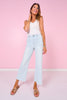 Mica High Rise Wide Leg Cropped Raw Hem Jeans