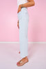 Mica High Rise Wide Leg Cropped Raw Hem Jeans