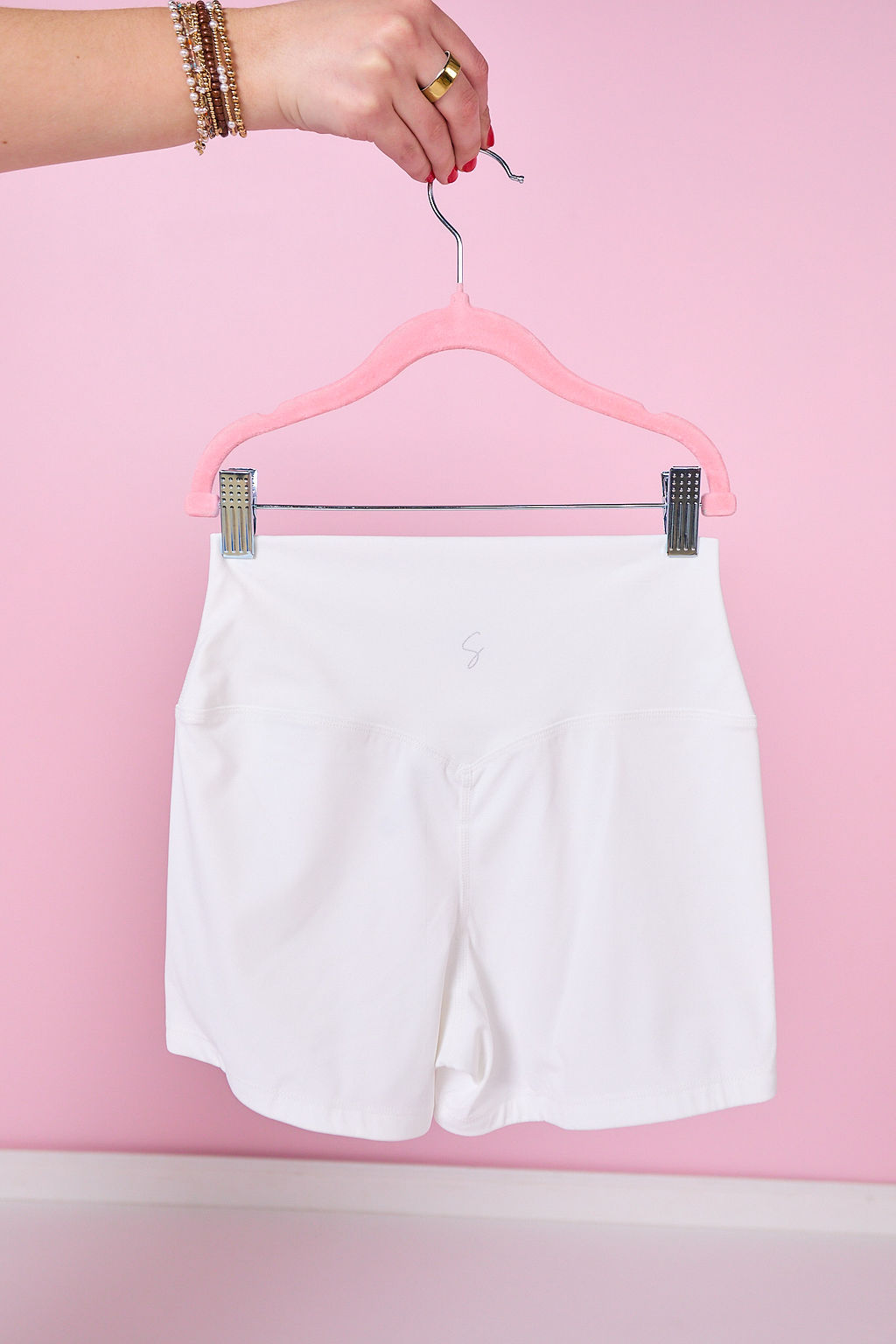 SSYS 3" White Biker Shorts
