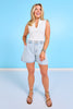 SSYS Elle High Neck Top In White