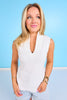 SSYS Elle High Neck Top In White
