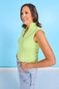 SSYS Elle High Neck Top In Lime