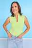 SSYS Elle High Neck Top In Lime
