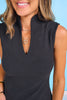 SSYS Elle High Neck Top In Black