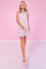 SSYS Sawyer Sleeveless Collared Neck Dress In Periwinkle Blooms