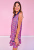 SSYS Sawyer Sleeveless Collared Neck Dress In Navy Floral