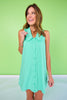 SSYS Sleeveless Gemma Peter Pan Collared Dress In Seafoam