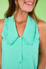 SSYS Sleeveless Gemma Peter Pan Collared Dress In Seafoam