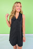 SSYS Sleeveless Gemma Peter Pan Collared Dress In Black