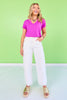 SSYS Signature V Neck Tee Shirt In Orchid