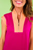 SSYS Pink and Melon Cap Sleeve Colorblock Air Dress