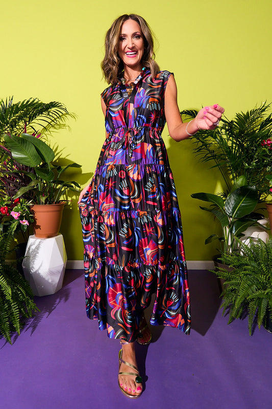 SSYS Rowe Dress In Midnight Palms