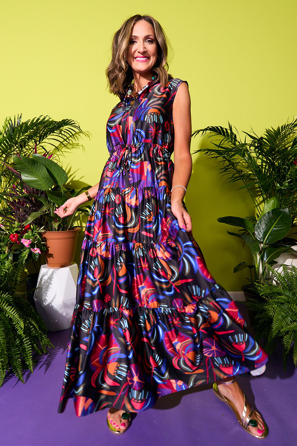 SSYS Rowe Dress In Midnight Palms