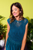 SSYS Trina Crochet Cap Sleeve Top In Teal