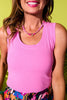 SSYS Signature U Line Built In Bra Tank Top In Orchid