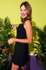 SSYS Star Sleeveless Square Neck Dress In Black